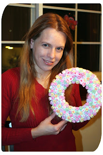 wreaths, Valentine's, DIY, crafts, holiday, front door valentine wreath