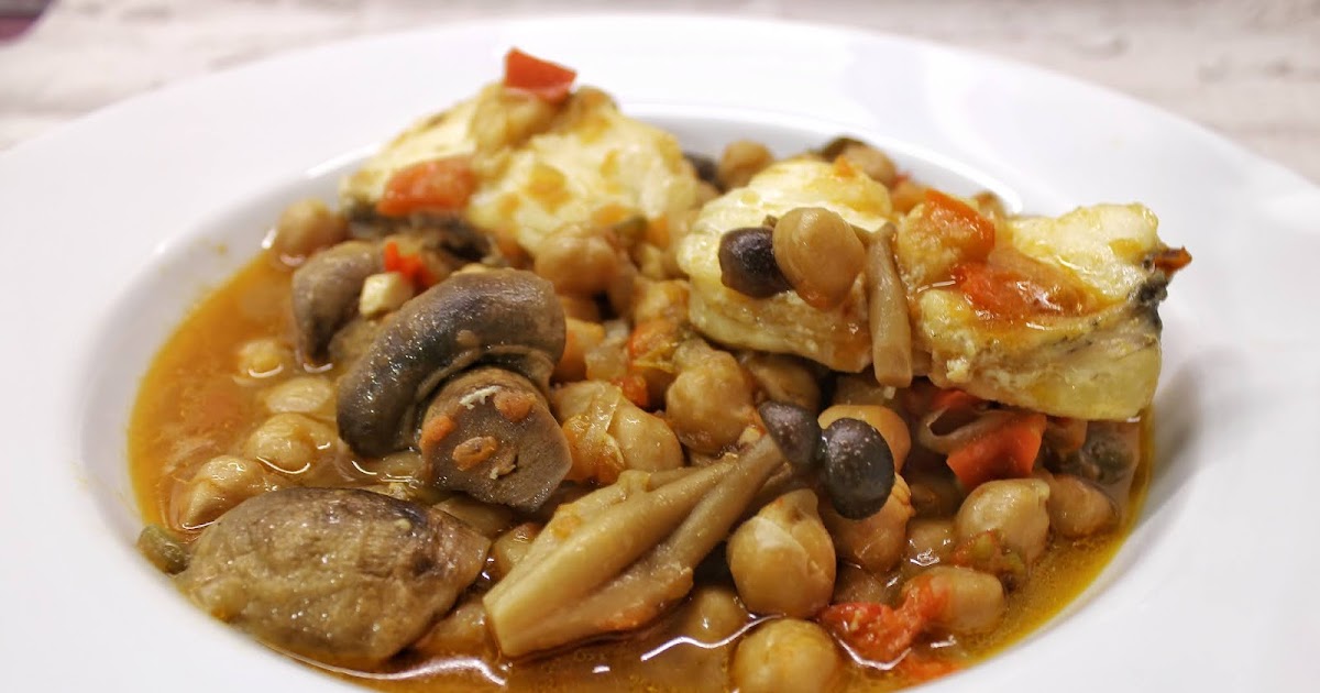 LA COCINITA DE QUIRÓS Guiso de garbanzos con rape y setas