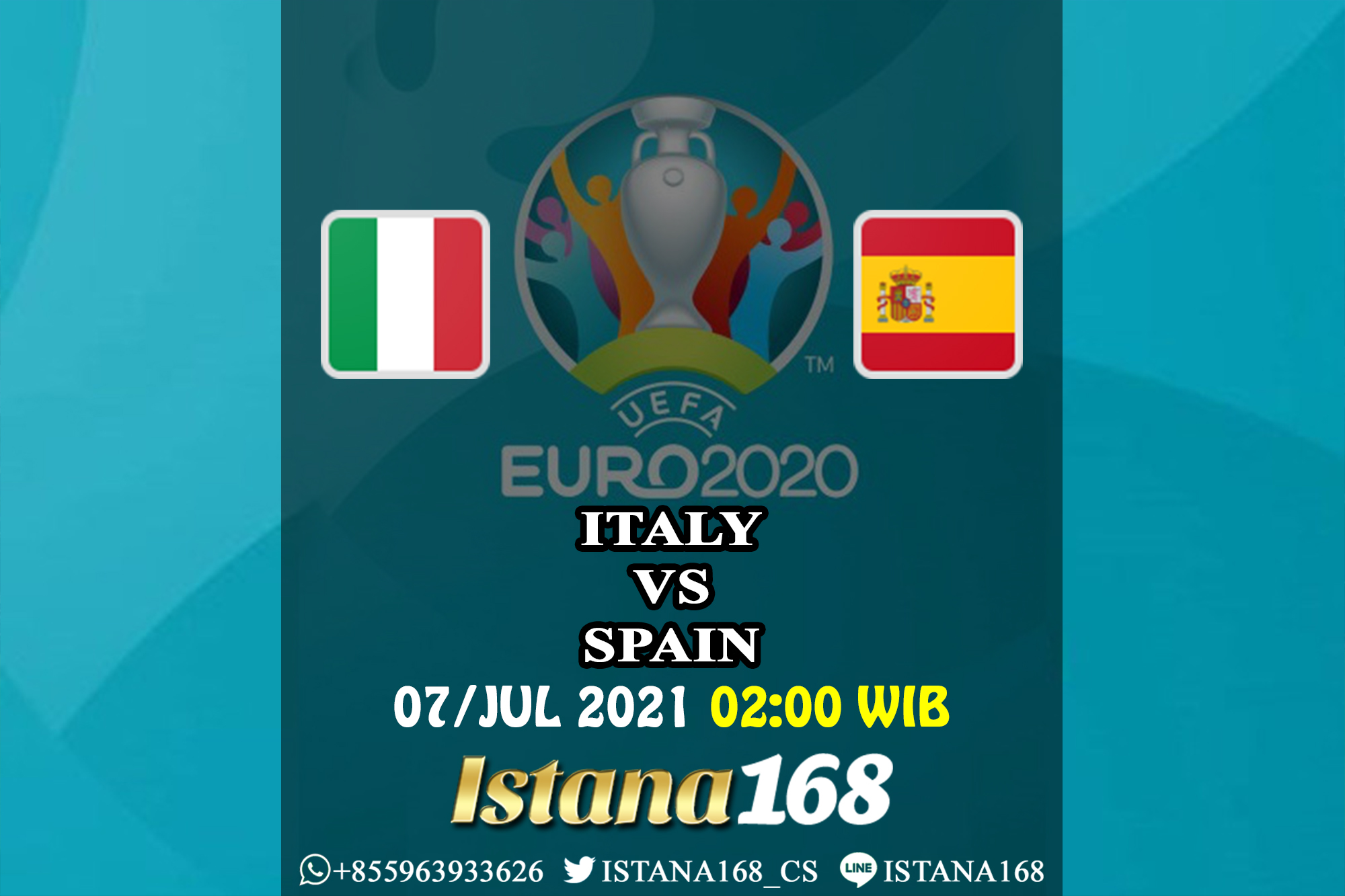 Prediksi Bola Akurat Istana168 Italia vs Spanyol 07 Juli 2021