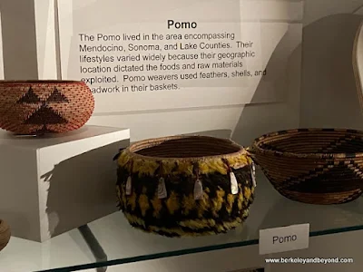 Pomo baskets display in Placer Country Museum in Auburn, California
