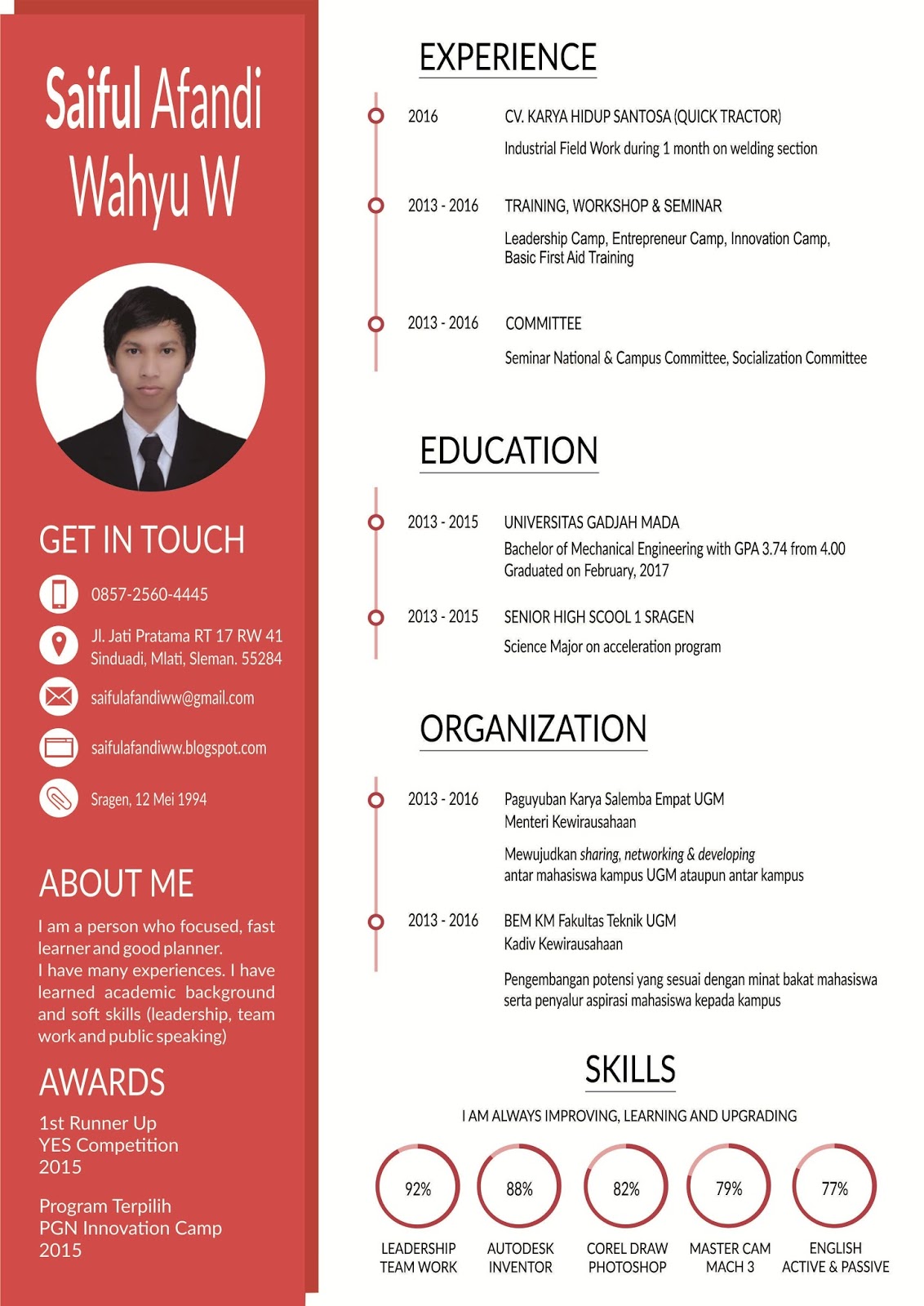 CV Kreatif | Antara Langit
