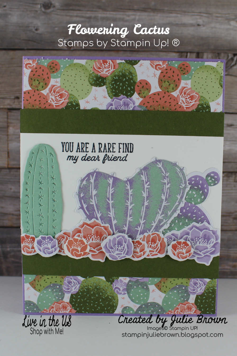 Julie's Creative Stamping Flowering Cactus Product Medley by Stampin