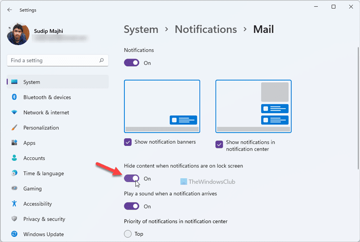 Windows 11/10의 잠금 화면에서 알림 내용을 숨기는 방법