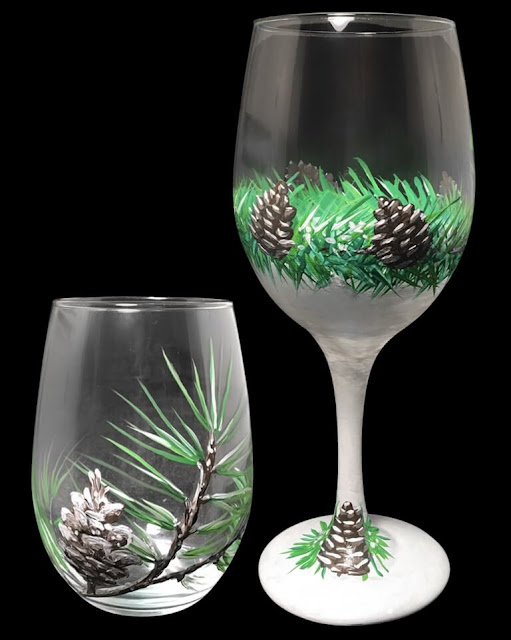 Awesome Hand Painted Wine Glasses For Gift on Christmas