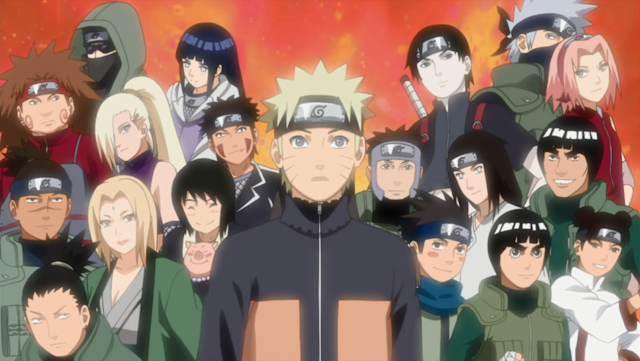 Naruto and other characters who he consider friends