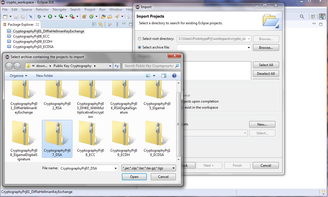 Prototype Project Digital Signature Algorithm (DSA) Public Key
