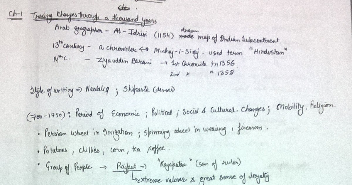 Ncert class 7 history notes all chapters