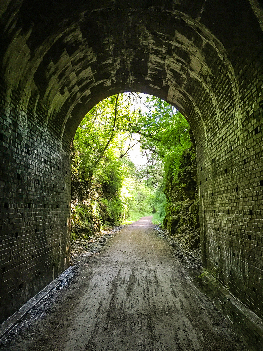 Stewart Tunnel on the Badger State Trail / Ice Age Trail Monticello Segment