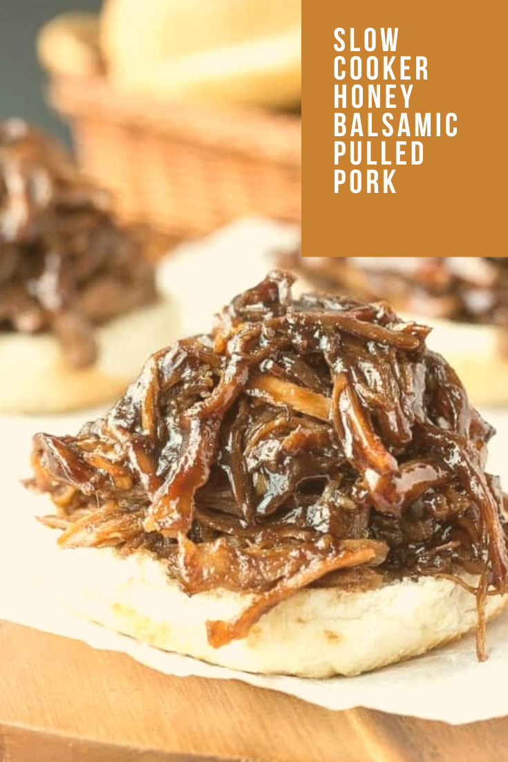 (Slow Cooker & Crockpot) SLOW COOKER HONEY BALSAMIC PULLED PORK