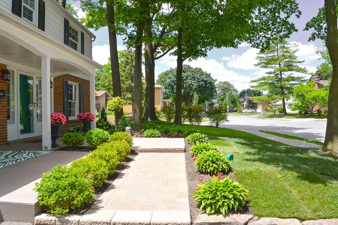 front garden makeover, shady front garden, garden makeover, front garden layout