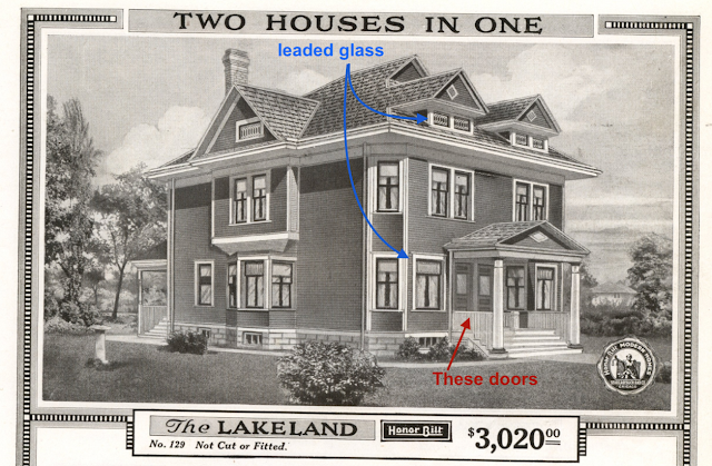 B&W image of Sears Lakeland from 1918 Sears Modern Homes catalog