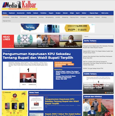 tampilan Media Kalbar.