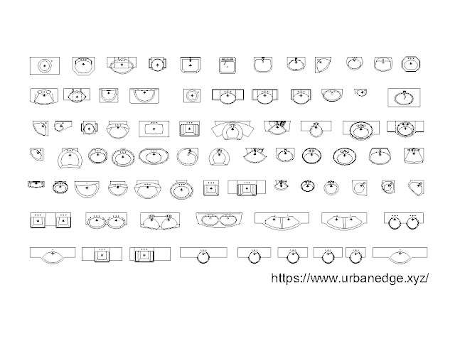 Washbasin cad blocks, 75+ Washbasin cad blocks free download