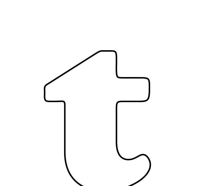 Bubble Letters Lowercase T - Birthday Letter