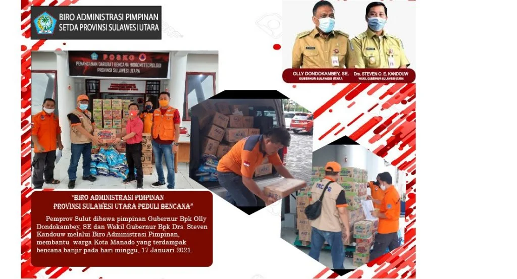 Pemprov Sulut Salurkan Bantuan Untuk Korban Banjir dan Longsor di Manado