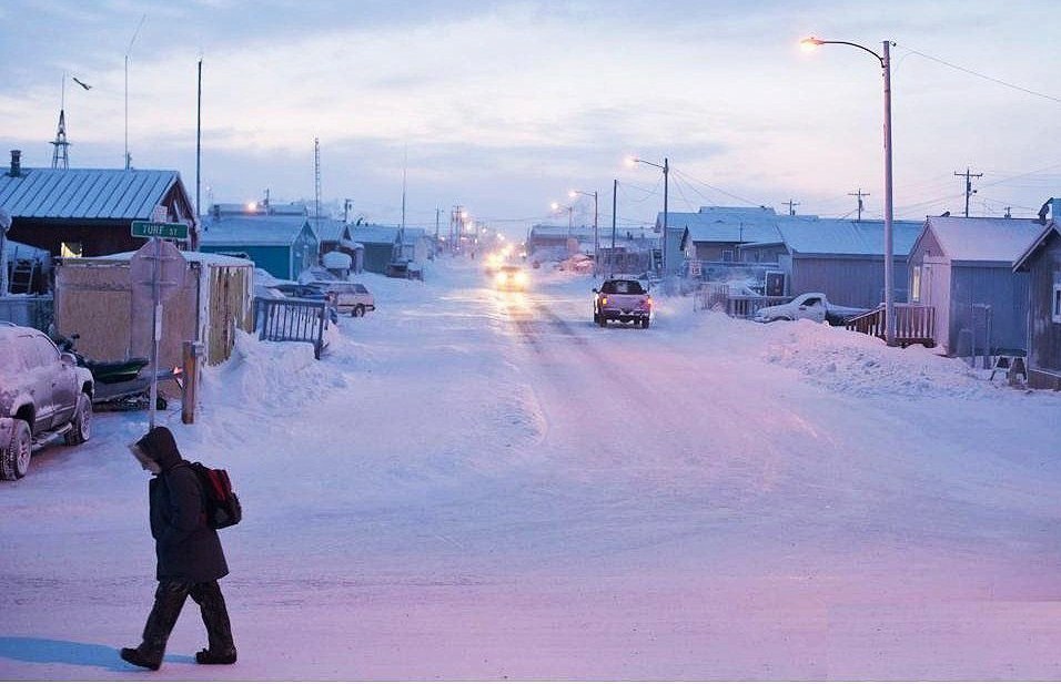 Ultima Thule Kotzebue, Alaska a mark in the Northwest Passage with a