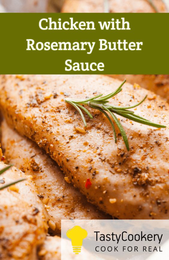 Chicken with Rosemary Butter Sauce Healthy Food Menu