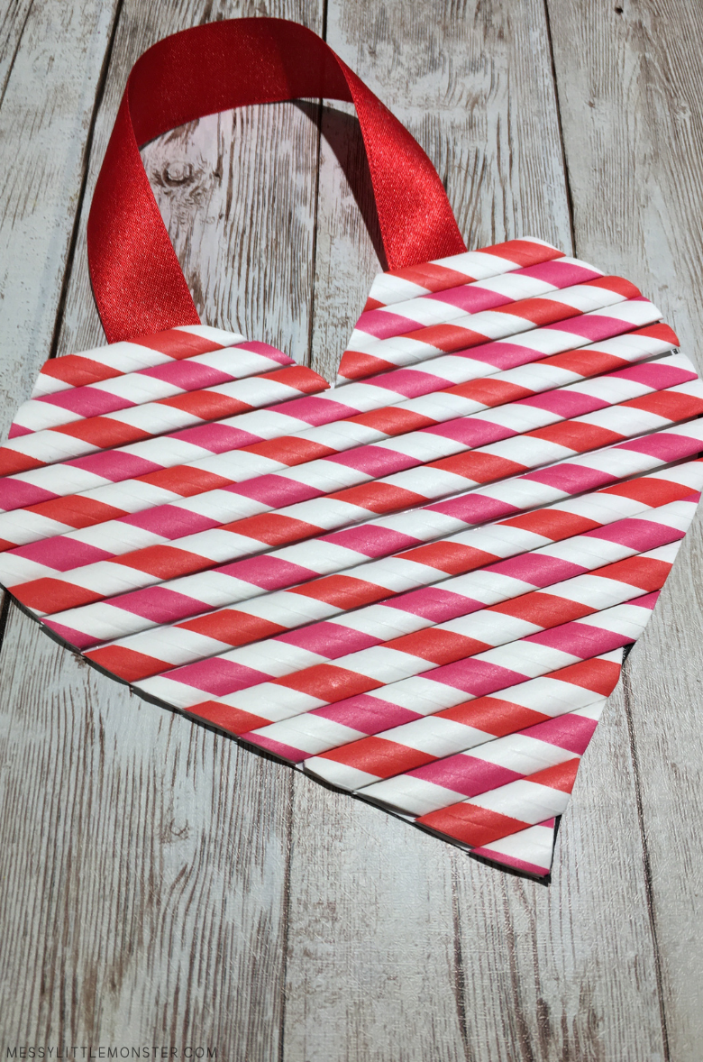hanging heart craft preschool valentine craft