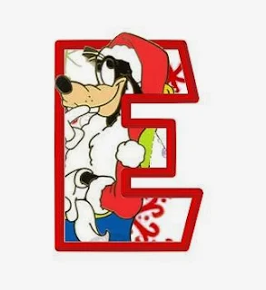 Alfabeto Navideño de personajes Disney E G.