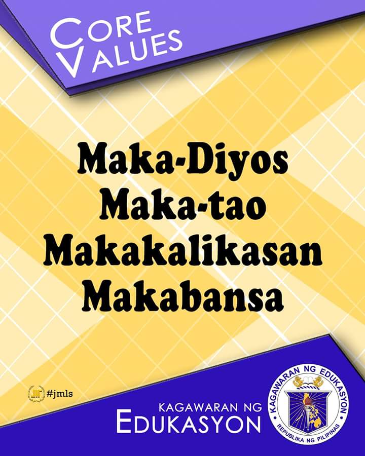 DepEd Vision Mission Core Values English Tagalog Free Download 