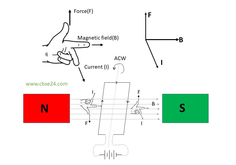 Fleming's Left Hand Rule cbse24