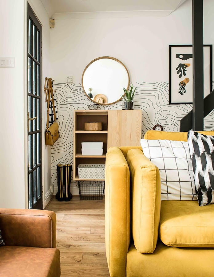 mueble de ikea en la entrada de casa