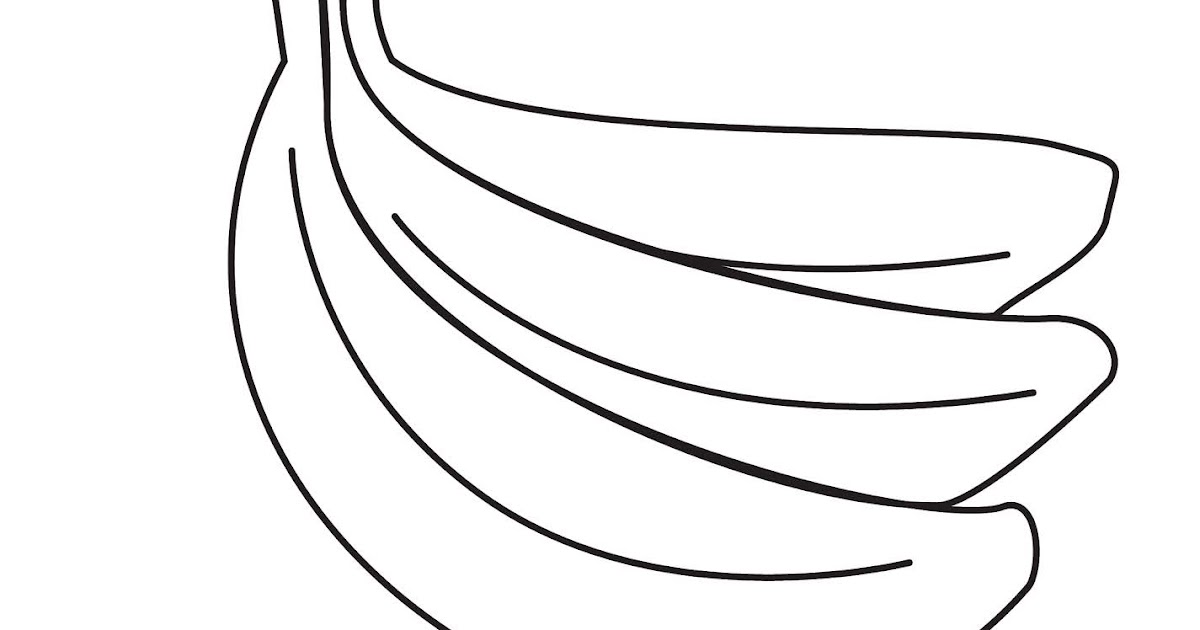Colouring Pages Fruits Series - Banana