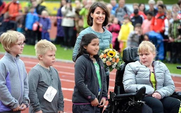 Princess Marie of Denmark attended the Special Schools Sports Day (Specialskolernes Idrætsdag 2015) held at the Aabenraa Stadium