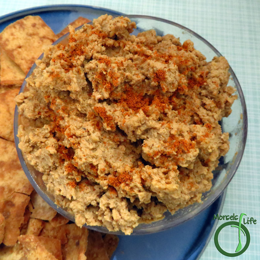 Morsels of Life - Creamy Hummus - A simple and creamy hummus with chickpeas, garlic, tahini, olive oil, and a bit of lemon and paprika.