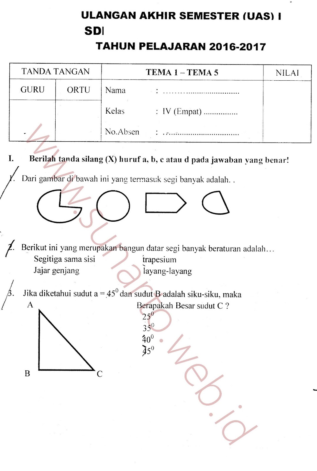 44+ Soal Matematika Kelas 4 Semester 2 Luas Segitiga 44+ Soal Matematika Kelas 4 Semester 2 Luas Segitiga