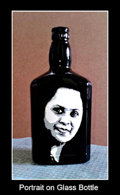 Glass Bottle Portrait Art Sketch Painting in Hyderabad Telangana INDIA