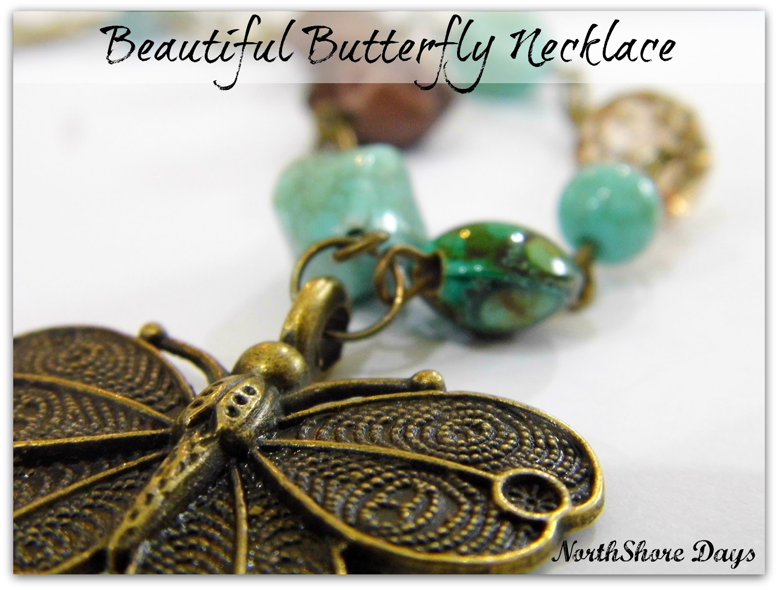NorthShore Days..... Beautiful Butterfly Necklace