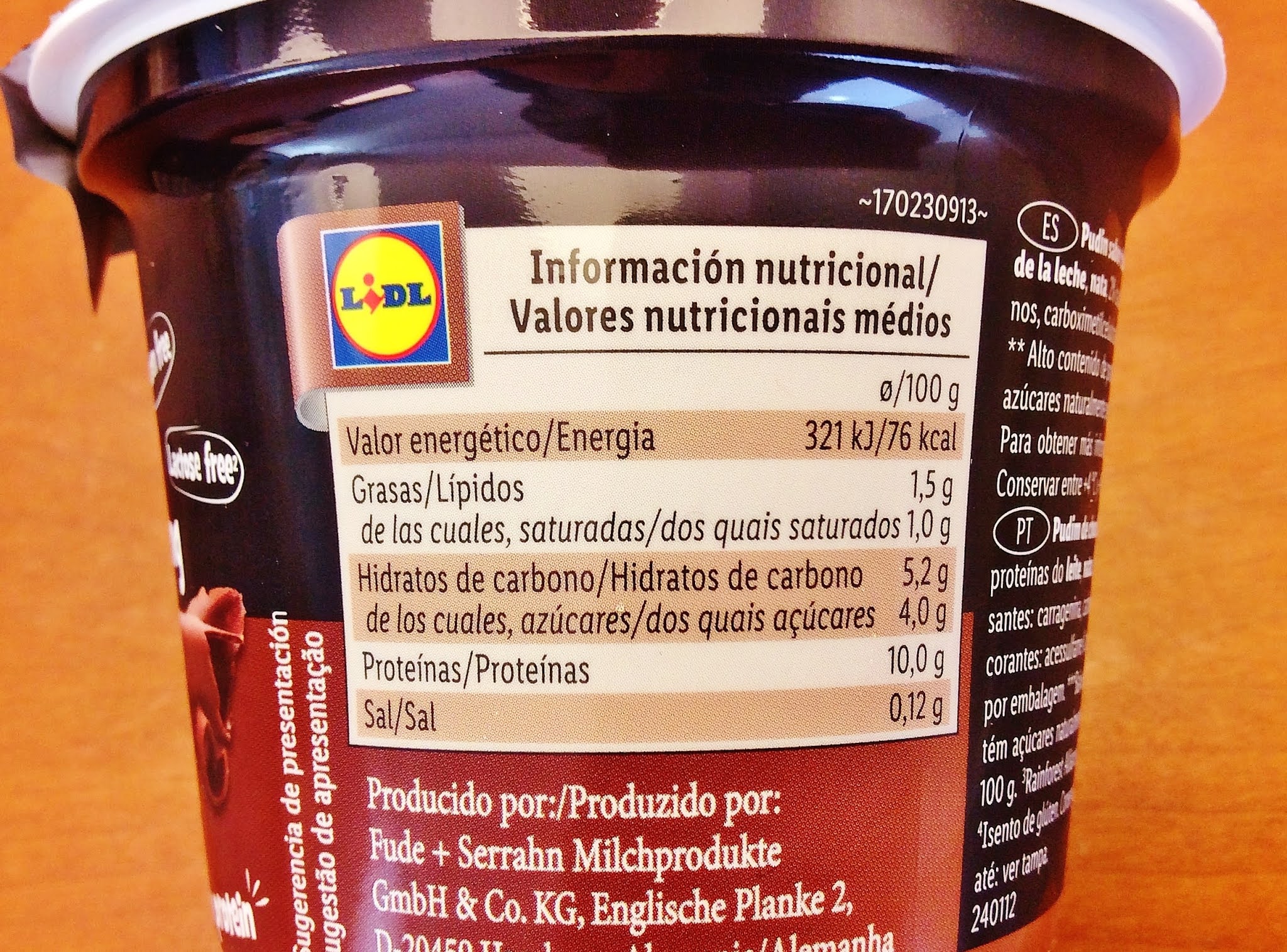Produtos 91 Pudins Proteicos do Lidl (Baunilha/Chocolate)