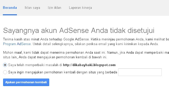 Cara daftar ulang ke google adsense terbaru Cara daftar ulang ke google adsense terbaru
