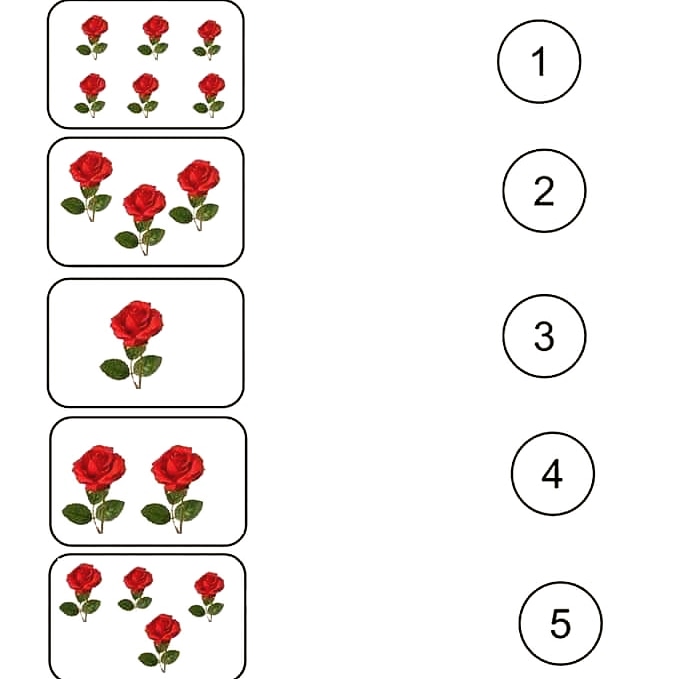 Numbers 1 To 5 Count And Match Objects With The Number Numbers 1 To 5 Count And Match Objects With The Number