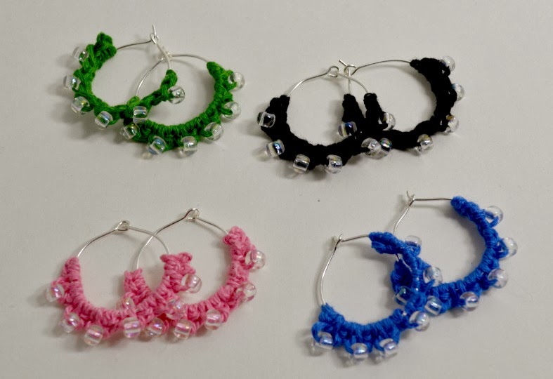 Crochet Dynamite: Beaded Hoop Earrings
