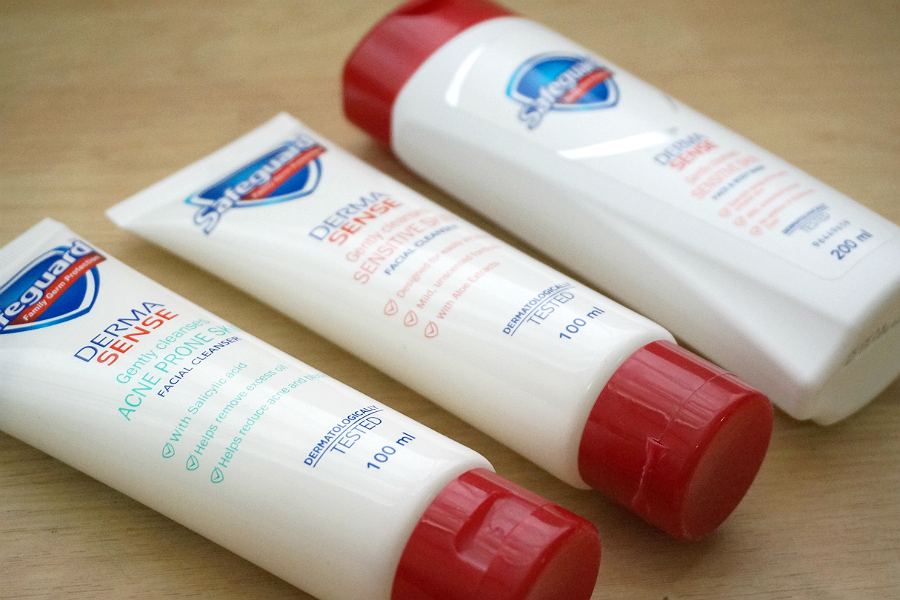 Safeguard Derma Sense Gently Cleanses Face & Body Wash and Facial