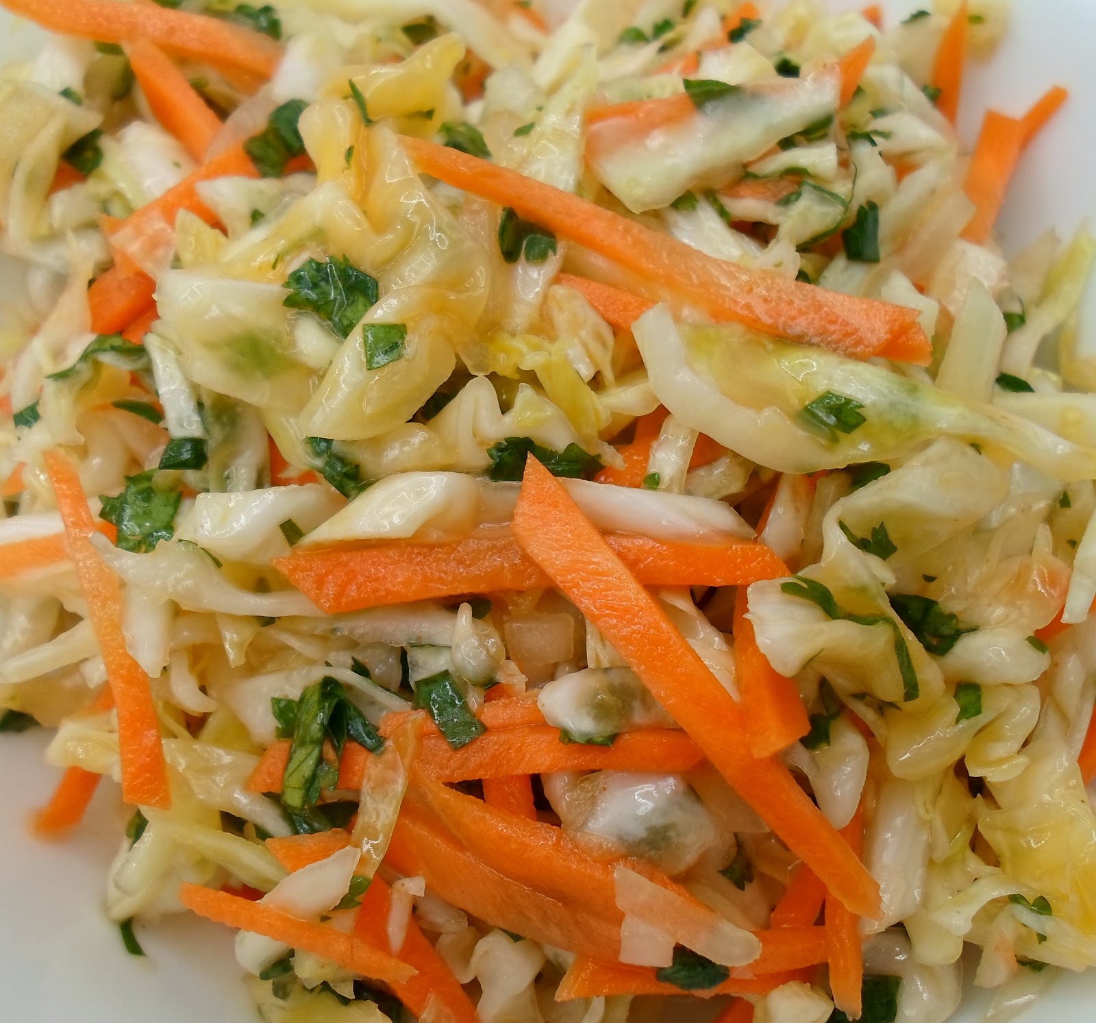 Happier Than A Pig In Mud Honey, Lime and Cilantro Coleslaw