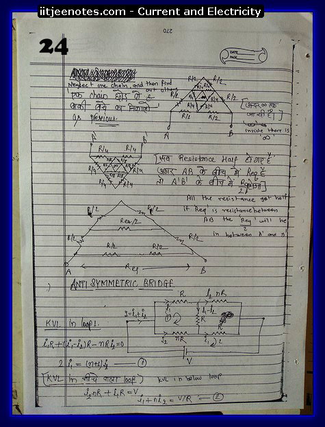 Current and Electricity Notes IITJEE 9