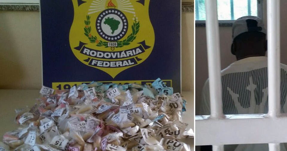 PRF de Leopoldina prende rapaz com 376 pinos de cocaína em ... - Mídia Mineira (Blogue)