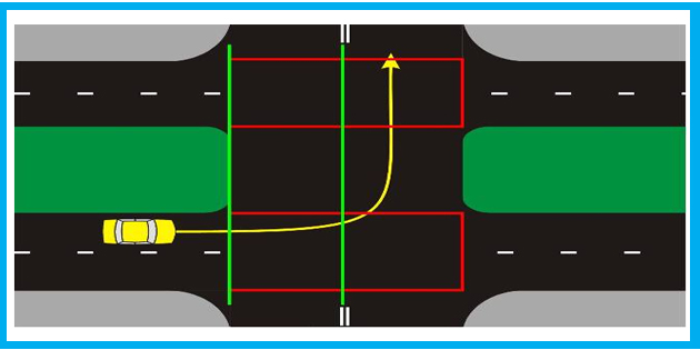 Правильный поворот налево на перекрестке