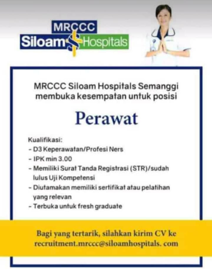 Info Lowongan Pekerjaan Perawat Di Rumah Sakit Siloam 2018 - Info Loker