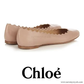 Countess Sophie wore CHLOÉ Lauren scallop edged leather flats