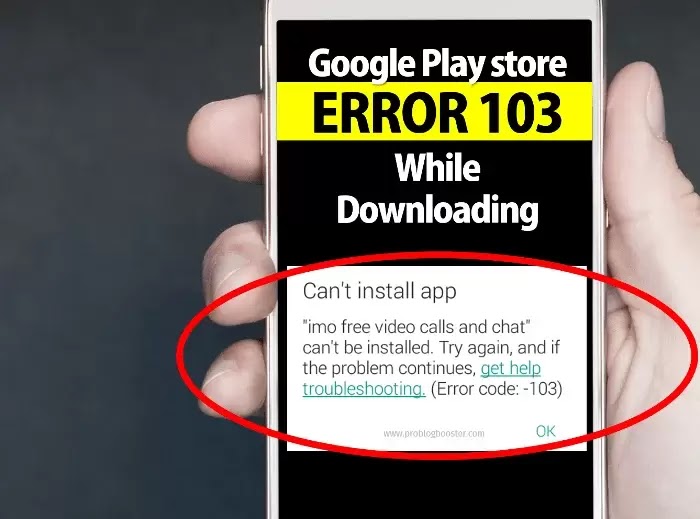 Fixing Google play store error 103 while downloading apps — How do I fix Google Play store error? What does error code 103 mean? How do you reset Google Play store? The error Code -103 when trying to install on Android is the most common error code for most; many times, the user unable to download app from play store and facing the errors like play store cant install app error code 103 in the google play store app itself. The Google Play Store errors are typically system errors and occurred when you try to download/update apps from the Google Play Store. If you too cant download apps from play store then don't worry, you will learn how to get rid of such download error from your Android smartphones. The error of "Play Store: Can't install app, (Error code: -103)" is not because of hardware or any kind of serious issue, also you can easily fix common Google Play Store error codes by yourself as well. Try the below-mentioned solutions and solve the Google play store error 103 while downloading apps occurred on your Android phone.