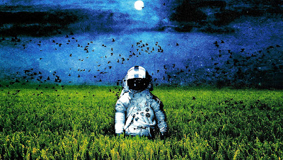 Space Man In Fields HD Wallpaper