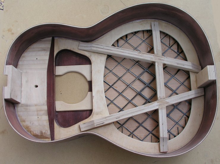 kohei fujii guitars Carbon Latticed and Xbracing