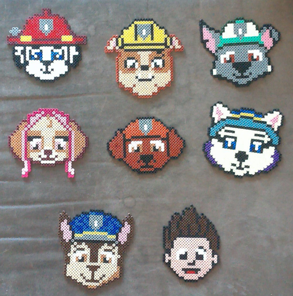 Modele Perle A Repasser Pat Patrouille Activité : Perles à repasser de la Pat Patrouille - Comptines et Belles