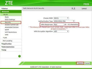 Halaman Admin untuk Mengganti Password Wifi