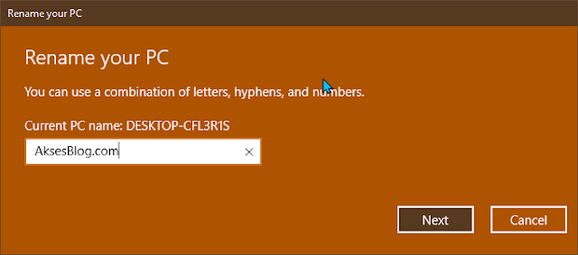 Cara Mengganti Nama Laptop Yang Terinstall "Microsoft Account" Windows 10 Cara Mengganti Nama Laptop Yang Terinstall "Microsoft Account" Windows 10