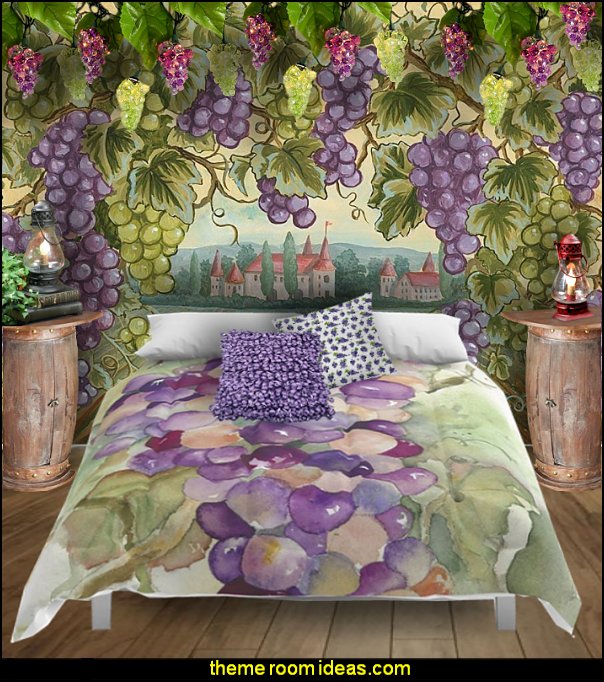 Wine Grapes Comforter Tuscan theme decor - grape decor - wine barrel decor - Tuscan theme decorating ideas - rustic decorating ideas old world furniture - Tuscan decor - Tuscan themed bedroom decor - Tuscany vineyard style decorating - rustic decor - Italian cafe - Tuscan themed kitchen accessories - Tuscan wall murals - Tuscan bedroom ideas - Venice Italy decorating ideas - Tuscany kitchen decor - wine kitchen decor - Tuscan style decorating - Italian-inspired Living - Tuscan vineyard style decorating Wine Grapes Comforter